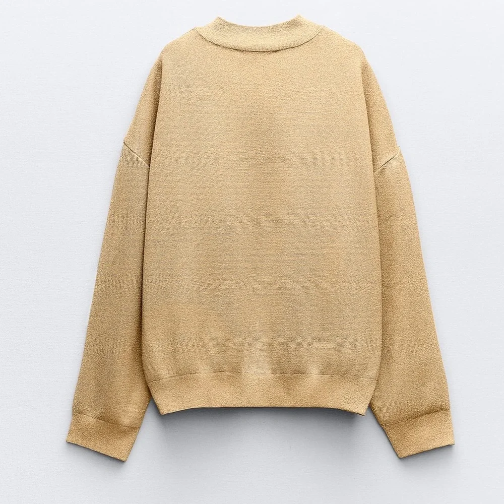Zara NWT gold oversized bomber jacket - Picture 6 of 10